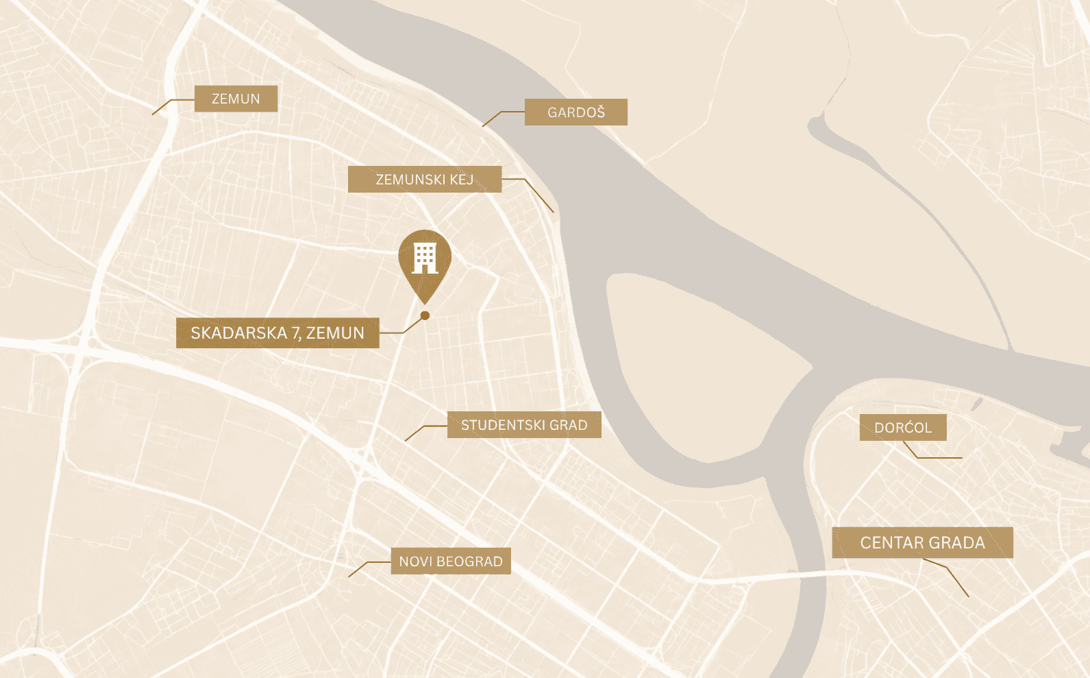 Mapa lokacije Skadarska 7, Zemun